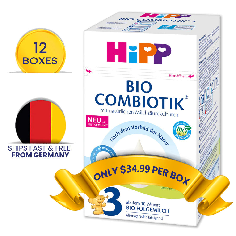 HiPP Stage 3 Combiotik Follow-On Formula + DHA 600g - German - Bottles &  Burps